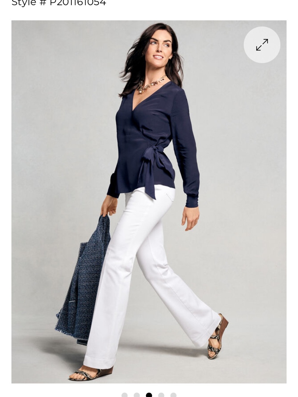 Talbots White Wide-Leg High Waist Pants